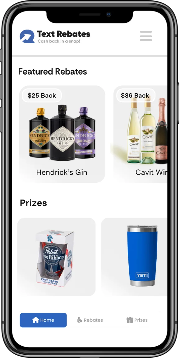 Text Rebates App